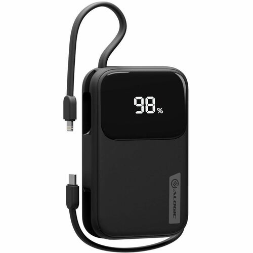 Alogic Tandem+ Power Bank - Black - For Smartphone, Tablet PC, Earbud, Smartwatch, USB Type C Device, USB Type A Device, L