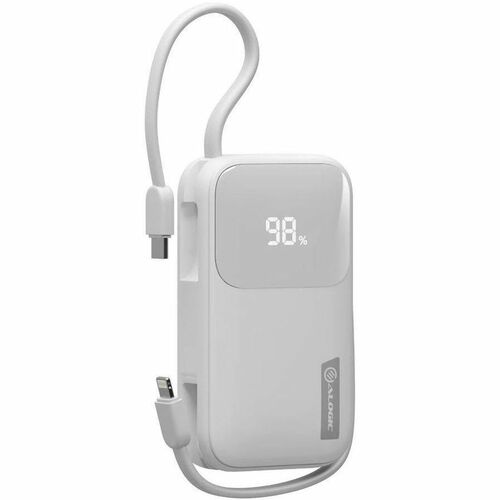 Alogic Tandem Power Bank - White - For Smartphone, Smartwatch, Tablet PC, Earbud, USB Type A Device, USB Type C Device, Li