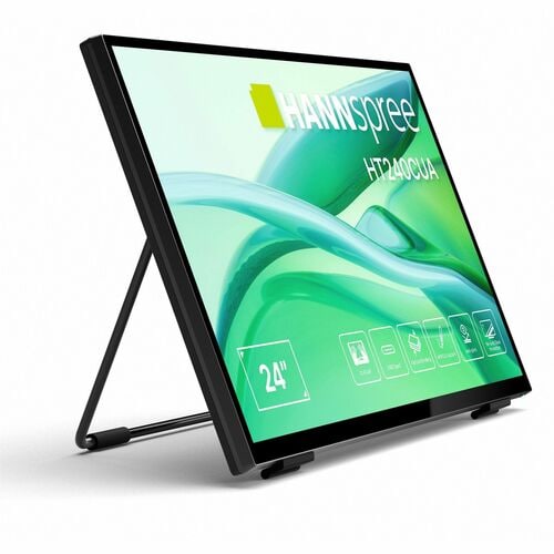 Hannspree HT240CUA 24" Class LED Touchscreen Monitor - 16:9 - 6 ms - 60.5 cm (23.8") Viewable - Projected Capacitive - 10 