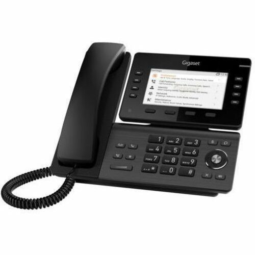 Gigaset IP PRO P820 IP Phone - Corded - Corded - 3 Multiple Conferencing - Desktop, Stand Mountable - Gunmetal Black - 8 x