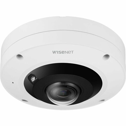 Cámara de red Wisenet XNF-9013RV 12Megapíxel Exterior - Color - Ojo de Pez (Wide Angle) - Blanco - 12.80m Infrarrojos Visi