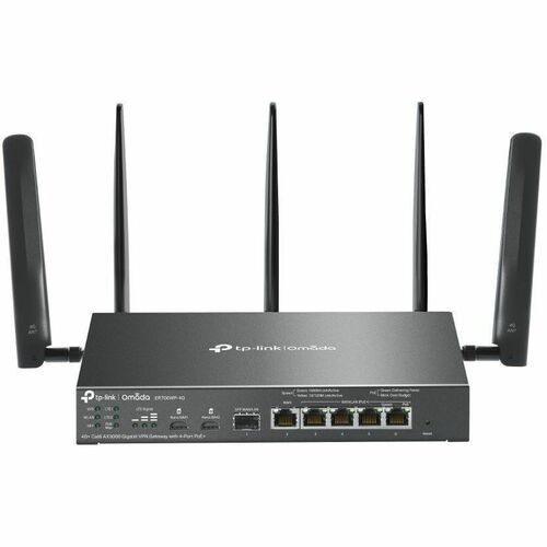 Modem/Router wireless TP-Link Omada ER706WP-4G - Wi-Fi 6 - IEEE 802.11ax - 2 SIM - Cellulare, Ethernet - 4G+ - WCDMA 2100,