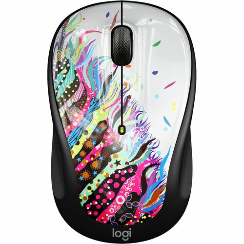 Logitech M325S Wireless Mouse - Optical - Wireless - 32.81 ft - Radio Frequency - 2.40 GHz - Celebration Black - USB - 100