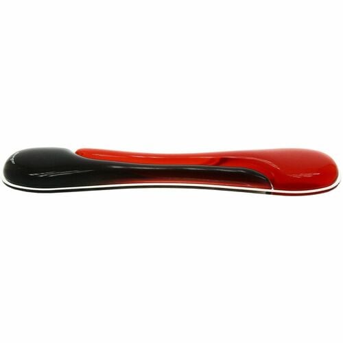 Kensington Duo Gel Wave Keyboard Wrist Rest - 479.4 mm Width x 88.9 mm Depth - Red, Black - Gel - Slip Resistant - 1 Each