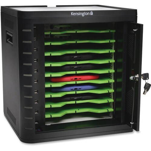 Kensington Universal Charge/Sync Tablet Cabinet - 43 cm Height x 40 cm Width x 35 cm Depth - Black