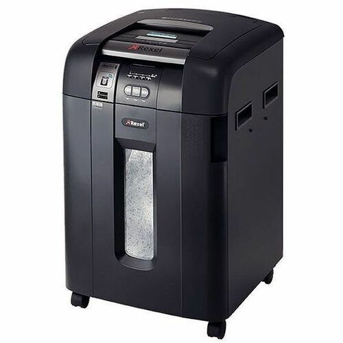 Kensington Rexel Auto+ SmarTech 600X Shredder - Cross Cut - for shredding CD, Paper - P-4 - Black
