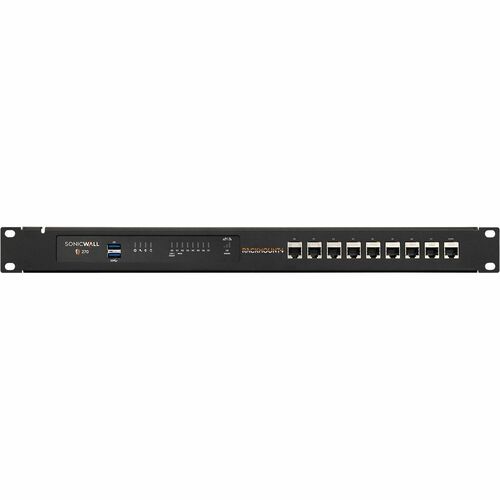 Kit de Mont Rack RACKMOUNT.IT SW-Rack 1U Montable en rack pour Réseau, Firewall Rail Depth - Jet Noir