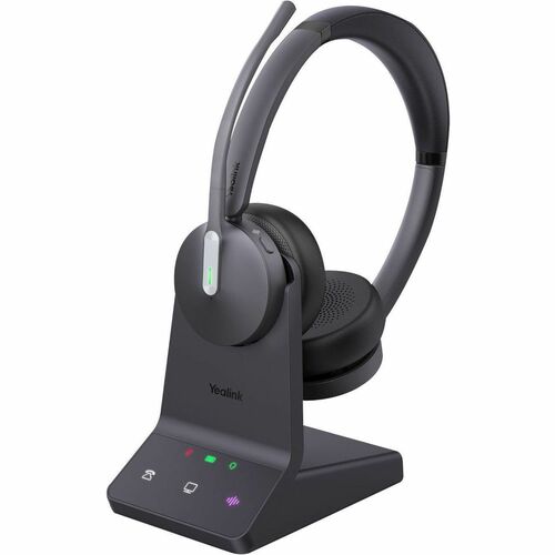 Yealink WH64 Wireless Over-the-head, On-ear Stereo Headset - Black - Microsoft Teams Certification - Binaural - Supra-aura