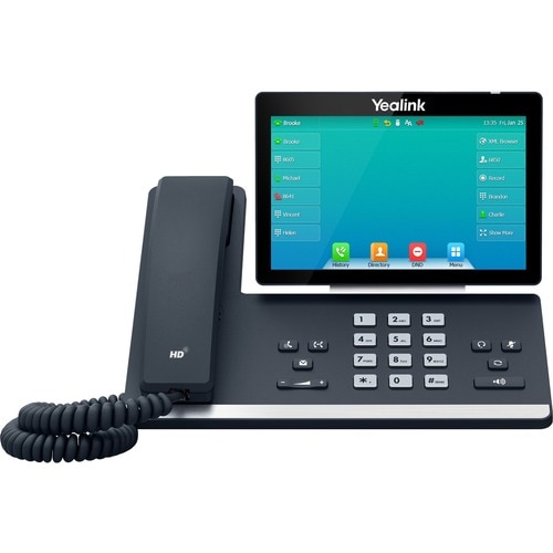 Yealink SIP-T57W IP Phone - Corded - Corded/Cordless - Bluetooth, Wi-Fi - Wall Mountable, Desktop - Classic Gray - VoIP - 