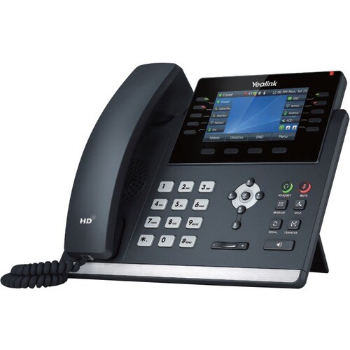 Yealink SIP-T46U IP Phone - Corded - Corded - Wall Mountable, Desktop - Classic Gray - VoIP - 2 x Network (RJ-45) - PoE Ports