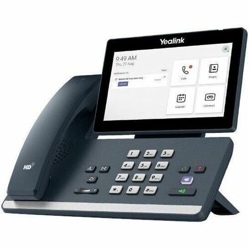 Yealink IP Phone - Corded - Bluetooth, Wi-Fi - Wall Mountable, Desktop - Classic Gray - 17.8 cm (7") LCD - 2 x Network (RJ
