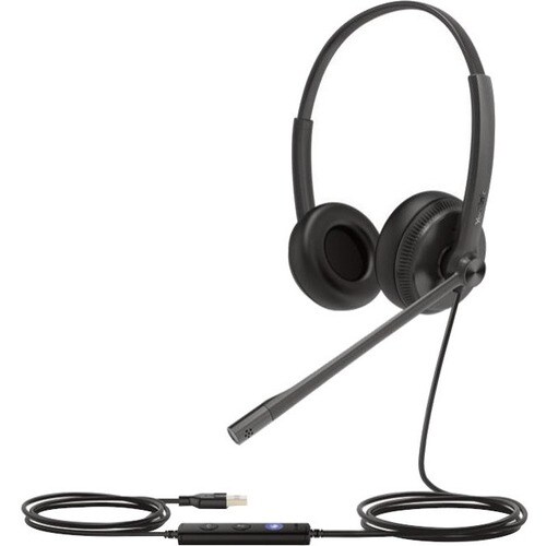 Yealink UH34SE Wired Over-the-head Mono Headset - Black - Microsoft Teams Certification - Monaural - Supra-aural - 32 Ohm 