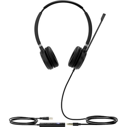 Yealink UH36 Dual UC Wired Over-the-head Stereo Headset - Black, Silver - Binaural - Ear-cup - 32 Ohm - 20 Hz to 20 kHz - 
