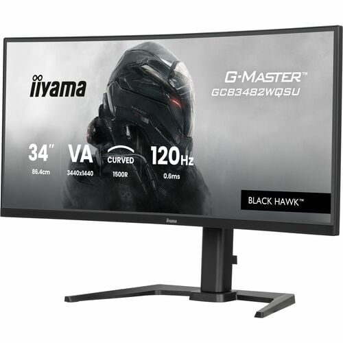 iiyama G-MASTER Black Hawk GCB3482WQSU-B1 34 Zoll Class UW-QHD Gekrümmter Bildschirm Gaming-LED-Monitor - 21:9 Format - Sc