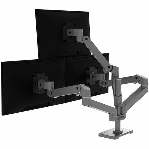 Ergotron Mounting Arm for Monitor, Mounting Collar, Mounting Pole, Display Screen, LCD Display - Dark Grey - Height Adjust