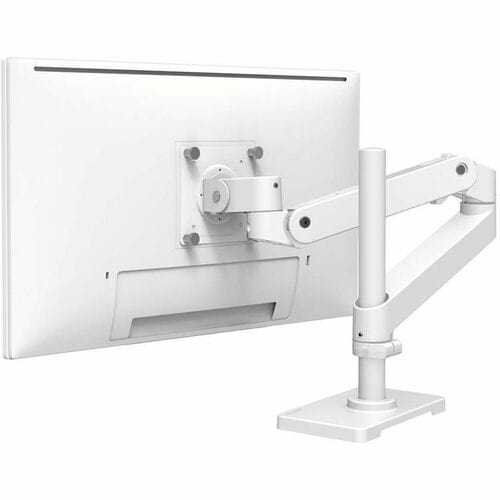LX Pro Desk Monitor Arm, Tall Pole, Single Monitor Mount - White
