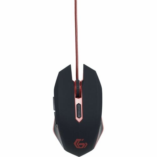 Mouse di gioco Gembird - USB 2.0 - Ottico - 6 Pulsante(i) - Rosso - Cavo - 2400 dpi - Rotella di scorrimento - Simmetrico