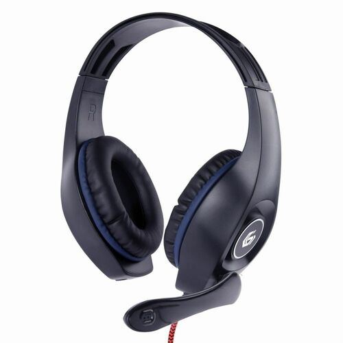 Cuffie da gaming Gembird GHS-05-B Cavo On-ear, Over-the-ear, Over-the-head Stereo - Blu, Nero - Binaural - Circumaurale - 
