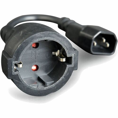 Cavo adattatore Cablexpert - 15 cm - Per UPS, PDU - IEC 60320 C14 / Schuko - 0.75mm2 Spessore - 10 A - Nero