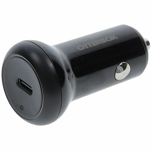 OtterBox 25 W Rugged Auto Adapter - Universal Adapter - 1 USB Type-C - For Smartphone, iPhone - Black