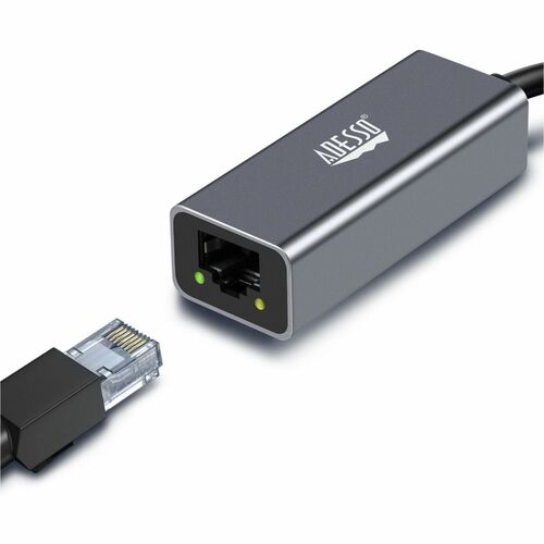 Adesso AUH-5000 Gigabit Ethernet Adapter for Mac, Notebook, Desktop Computer, Tablet, Smartphone, Switch, iPhone - 1000Bas