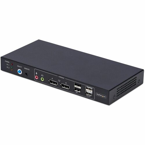 StarTech.com KVM Switchbox - TAA Compliant - 2 Computer(s) - 4K - 3840 x 2160 - 6 x USB - USB 2.0 - 6 x DisplayPort