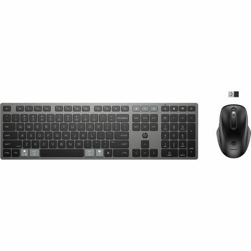 HP 720 Keyboard & Mouse - USB Type A Scissors Wireless Bluetooth/RF 2.40 GHz Keyboard - Keyboard/Keypad Color: Nightfall B
