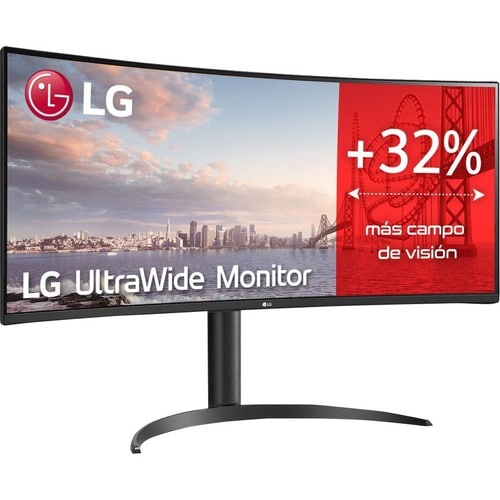 LG Ultrawide 34WP75C-B 34" Class WQHD Curved Screen LCD Monitor - 21:9 - Matte Black, Glossy Black - 34" Viewable - Vertic