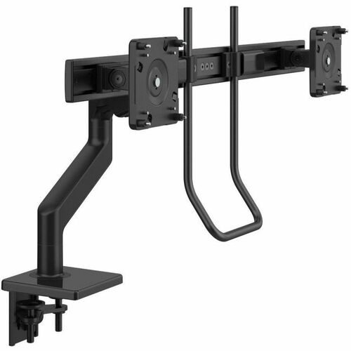 Brazo para monitor M8.1 con barra cruzada y mango, estilo de brazo Angled Link/Dynamic Link. Acomoda dos monitores de hast