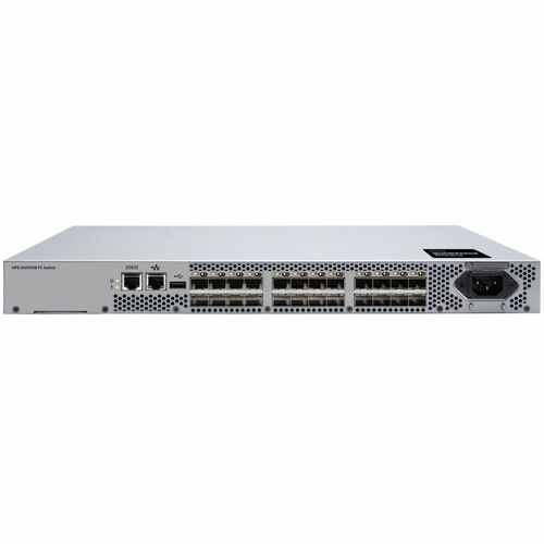 HPE SN3700B 24 Ports 64 Gbit/s Fibre Channel Switch - 24 Fiber Channel Ports - 64 Gigabit Ethernet, 32 Gigabit Ethernet - 
