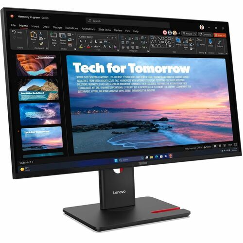 Lenovo ThinkVision T27QD-40 27" Class WQHD LED Monitor - 16:9 - Eclipse Black - 68.6 cm (27") Viewable - In-plane Switchin