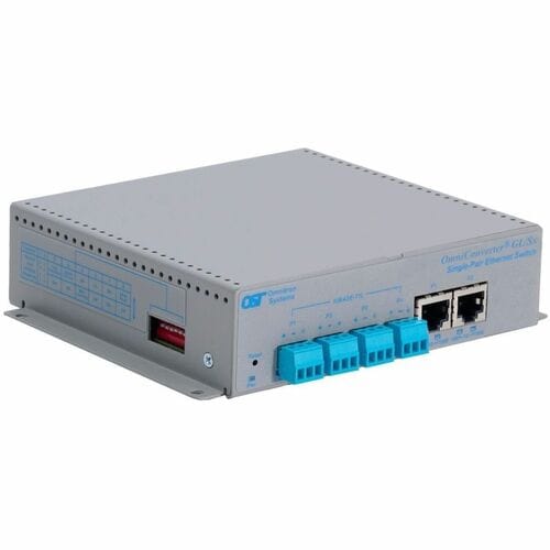 Omnitron Systems OmniConverter GL/Sx Unmanaged Single Pair Ethernet Switch - 6 Ports - Gigabit Ethernet - 10Base-T1L, 10/1