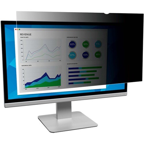 3M Anti-glare Privacy Screen Filter - Black, Matte - For 49.5 cm (19.5") Widescreen LCD Monitor - 16:10 - Blue Light Reduc