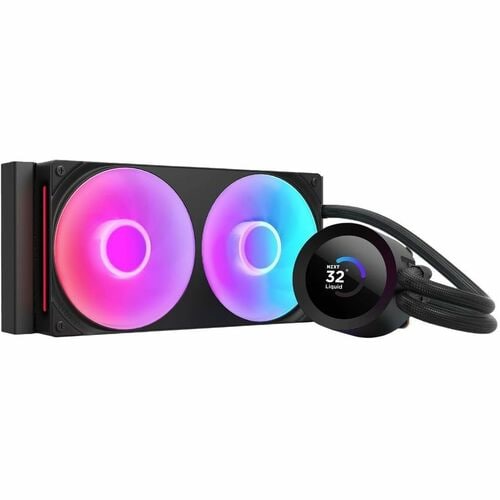 NZXT Kraken Plus 240 RGB RL-KR240-B2 Cooling Fan/Radiator/Pump - Processor - 2 x Fan(s) - 127.51m³/h Maximum Airflow - 240