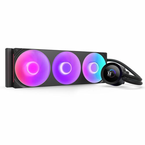 NZXT Kraken Plus 360 RGB RL-KR360-B2 Cooling Fan/Water Block - CPU - 3 x Fan(s) - 127.51m³/h Maximum Airflow - 2400 rpm - 