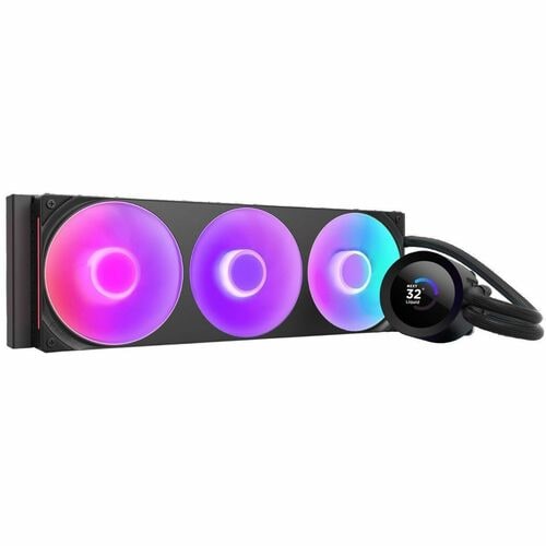 NZXT Kraken Plus 360 RGB RL-KR360-W2 Cooling Fan/Water Block - CPU - 3 x Fan(s) - 127.51m³/h Maximum Airflow - 2400 rpm - 