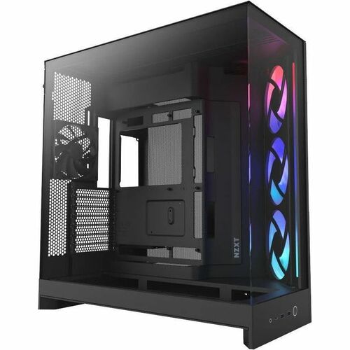 NZXT H9 Flow CM-H92FB-R1 Computer Case - ATX Motherboard Supported - Mid-tower - Tempered Glass, Steel, Galvanized Cold Ro