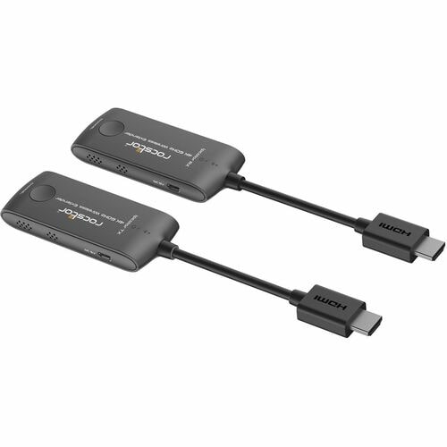 Rocstor TrueReach Mini Portable HDMI over Wireless Extender 4K@60Hz 65ft (20M) - 65.62 ft Range - 2 x USB - 1 x HDMI In - 