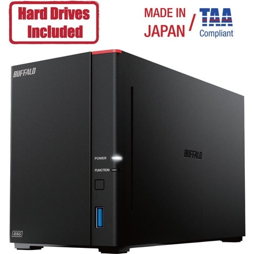 Buffalo LinkStation 720DB 2 x Total de compartimientos Sistema de almacenamiento NAS - 8TB HDD Hexa-core (6 Core) 1.30GHz 