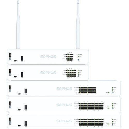 Sophos XGS 87w Aplicação de Firewall/segurança de rede - 1 Ano - 4 Porta - 10/100/1000Base-T - Gigabit Ethernet, 1000Base-