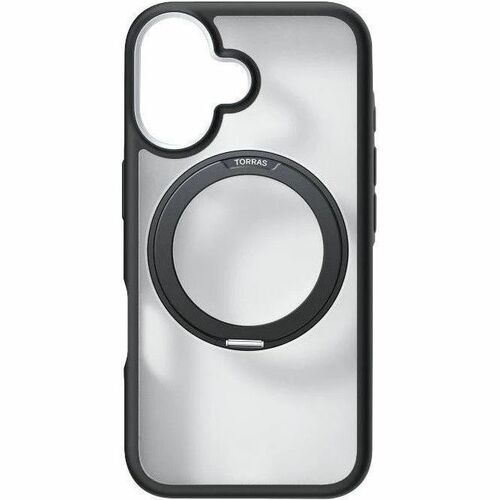 TORRAS Ostand R Fusion Hülle für Apple iPhone 16 Smartphone - Schwarz - Fingerabdruckresistent, Staubfest, Rutschfest, Stu