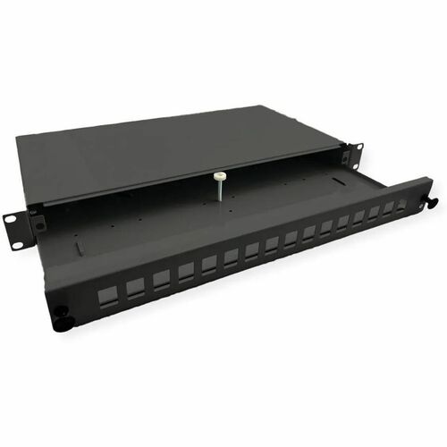 Roline 16 Anschluss/AnschlüsseGlasfaserplatte - Glasfaserleitung - Schwarz - 1U Hoch