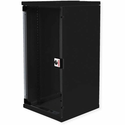 Roline 12U Wandmontierbar Rackschrank für Gestell270 mm Rack Depth - Schwarz - Glas, Stahl
