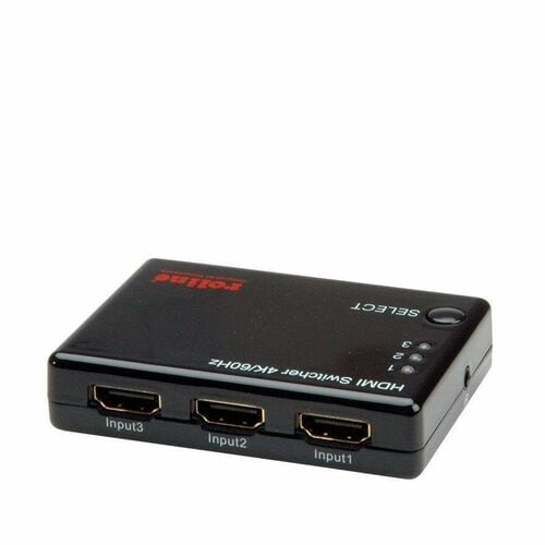 Roline Audio/Video-Schalter - Kabel - 3840 x 2160 - 4K - 2160p - 3 Eingabegerät - 1 Display - Monitor, Projektor, DVD-Play