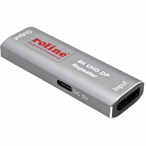 Roline Video-Extender-Transceiver - Verkabelt - 1 Eingabegerät - 1 Ausgabegerät - 10 m Reichweite - 1 x USB - DisplayPort 
