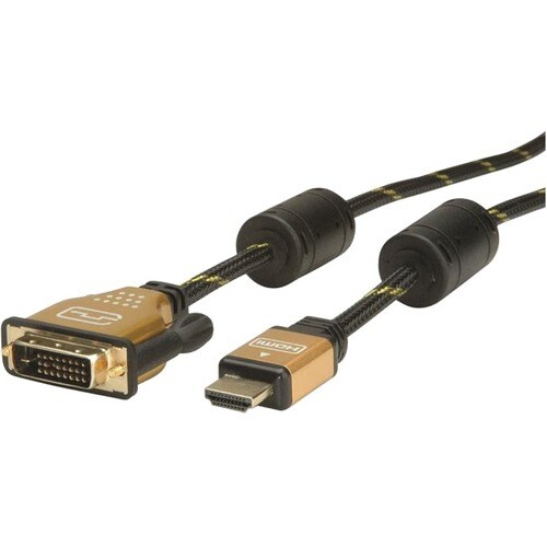 Roline 1 m DVI-D/HDMI Videokabel - 1 - Cable for Videogerät - Golden