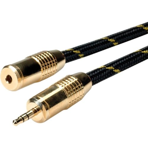 Roline 10 m Klinke Audiokabel - 1 - Cable for Audiogerät - Verlängerungskabel - Abschirmung - Golden Beschichteter Stecker