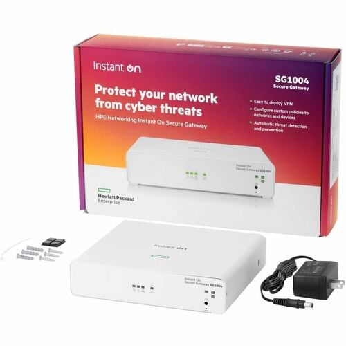 Aruba Instant On SG1004 Router - 4 Ports - 3 RJ-45 Port(s) - 1 WAN Port(s) - Gigabit Ethernet - Tabletop - 2 Year