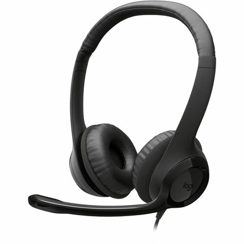 Logitech H390 Wired Over-the-head Stereo Headset - Midnight Black - Binaural - Supra-aural - 32 Ohm - 20 Hz to 20 kHz - 19