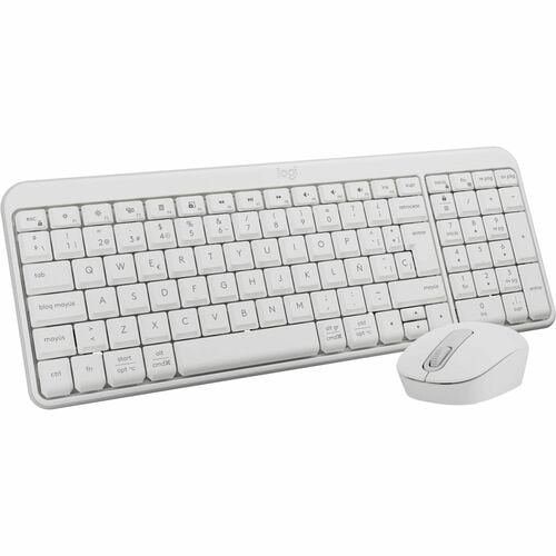 Logitech MK250 Keyboard & Mouse - QWERTY - Spanish - Mechanical Wireless Bluetooth Keyboard - Keyboard/Keypad Color: Off W